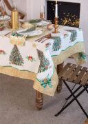 Набор столовый Golden Christmas скатерть 150х220см салфетки 12шт 40х40см