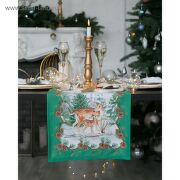 Дорожка на стол новогодняя «Этель Новогодний лес», 40 × 147 см, 100 % хлопок 